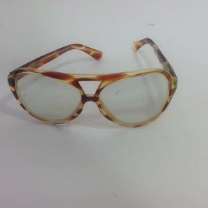 Vintage Tortoise Brown Eyeglasses Shell Aviator